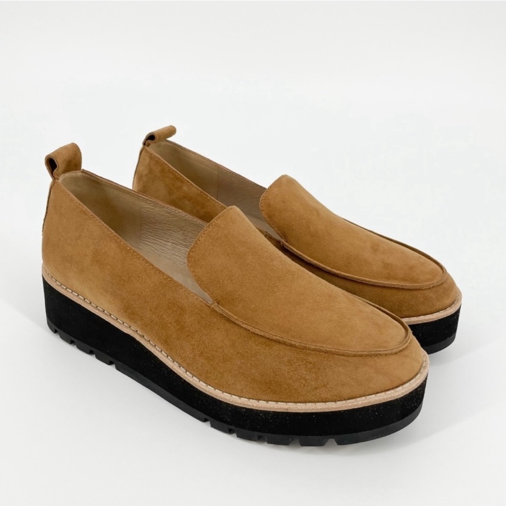 NWOB Eileen Fisher Ells Suede Wedge Platform Loafers size 6.5 reg $235